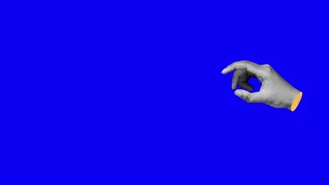 Hand Gesture on Blue Screen VFX Element Overlay Iman Gadzhi Finzar Style Stock Footage 276415641