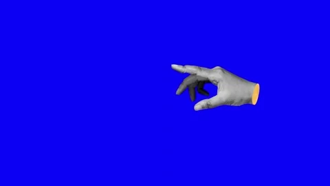 Hand Gesture on Blue Screen VFX Element Overlay Iman Gadzhi Finzar Style Stock Footage 276415643
