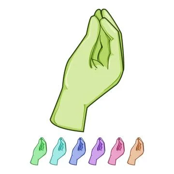 Hand gesture communicating query or disagreement Illustration