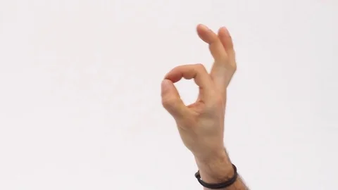 Hand gesture to express "ok" Stock Footage 72035002