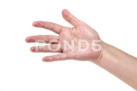 Hand gesture -five Stock Photos