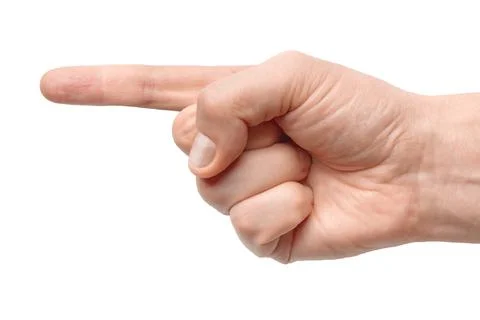 Hand gesture forefinger Stock Photos