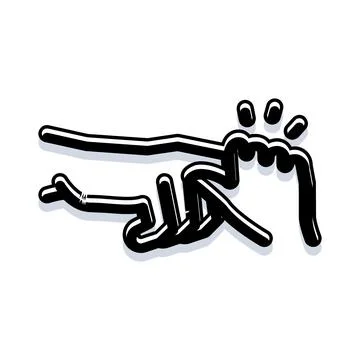 Hand gesture forming pointer cursor icon illustration Stock Illustration