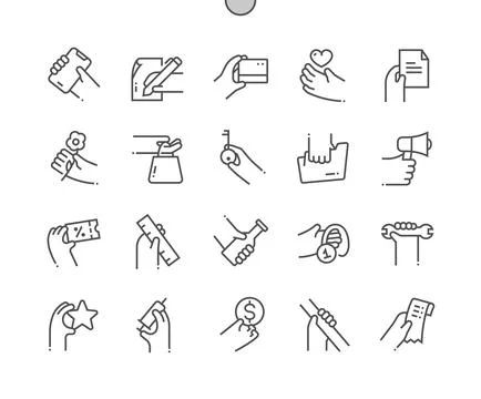 Hand gesture. Hand holding document. Ilustração Stock