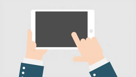 Hand Gesture: Holding a Tablet Stock Footage 205061461