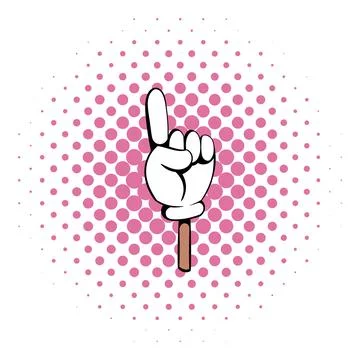 Hand gesture icon, comics style Stock-Illustration