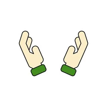 Hand gesture icon. Flat illustration of hand gesture icon Stock Illustration