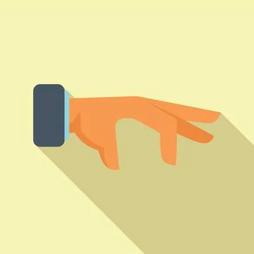 Hand gesture icon flat vector. Finger hold Stock Illustration