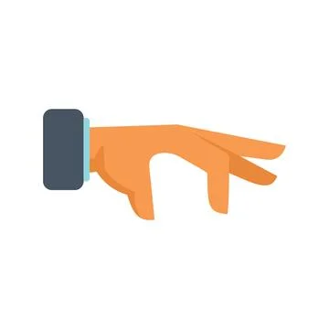 Hand gesture icon flat vector. Finger hold Stock Illustration