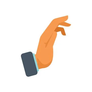 Hand gesture icon flat vector. Finger hold Stock Illustration
