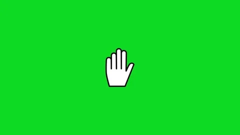 Hand gesture icon for interaction animation Stock Footage 308248381