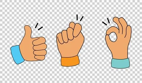 Hand Gesture Icon. Simple Minimal Vector Hand Sign Symbol Stock Illustration