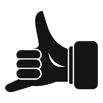 Hand gesture icon simple vector. Finger hold Stock Illustration