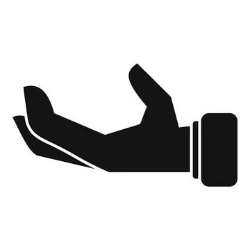 Hand gesture icon simple vector. Finger hold Stock Illustration