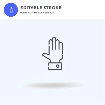 Hand Gesture icon vector, filled flat sign, solid pictogram isolated on white 스톡 일러스트