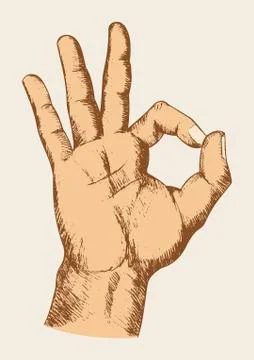 Hand Gesture Stock Illustration