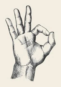 Hand Gesture Stock Illustration