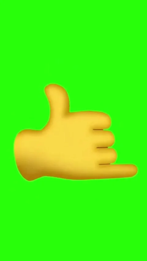 Hand gesture indicating call me isolated on green screen Stock Footage 329406320