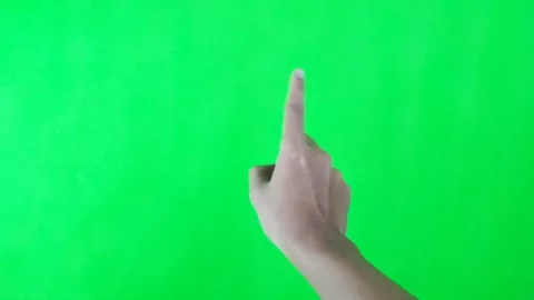 Hand gesture indicating no or prohibition, on a greenscreen background Stock Footage 302632969