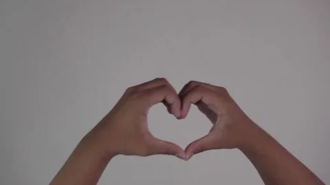 Hand Gesture, Love shape Stock Footage 312849439