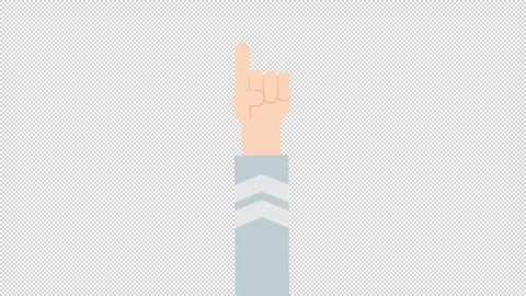 Hand Gesture: One Video stock 205061482