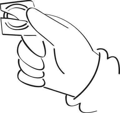 Hand gesture opening prophylactic condom pack Stock Illustration