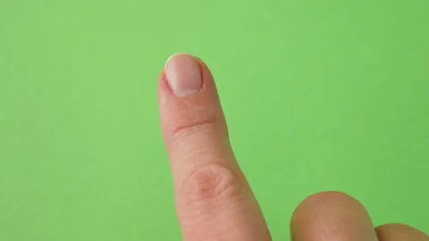 Hand Gesture Pack. Chroma key Green Screen. Woman raising one index finger up Stock Footage 166856663