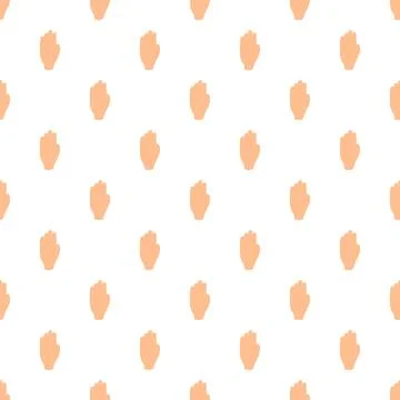 Hand gesture pattern for stop or high five Stock Illustration