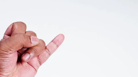 Hand Gesture Pinky Finger Wagging Video stock 248699511