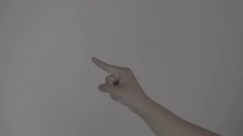 Hand gesture, pointing with finger Stock Footage 312846824