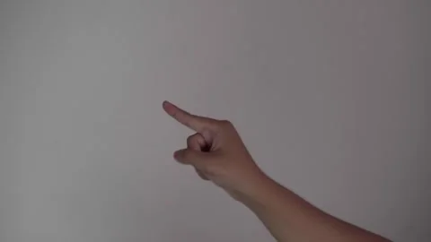 Hand gesture, pointing with finger Stock Footage 312846918