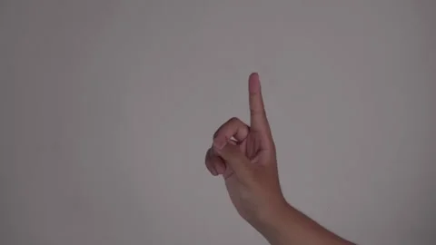 Hand gesture, pointing with finger 스톡 동영상 312847234