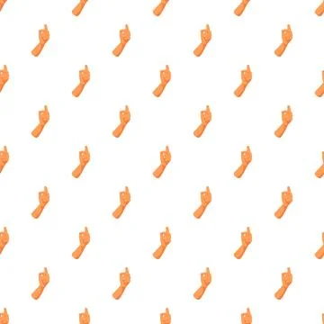 Hand gesture pointing up repetitive pattern background Stock Illustration