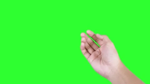 Hand gesture of praying beads with finger joints on green screen background Stock Footage 293601374
