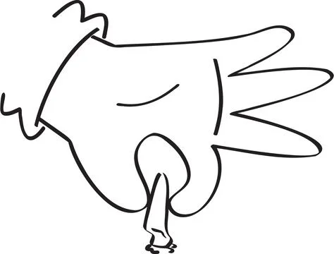 Hand gesture putting out a cigarette butt Stock Illustration