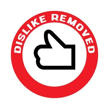 Like hand gesture in red circle with slogan, internet communication free of n Stock Illustration