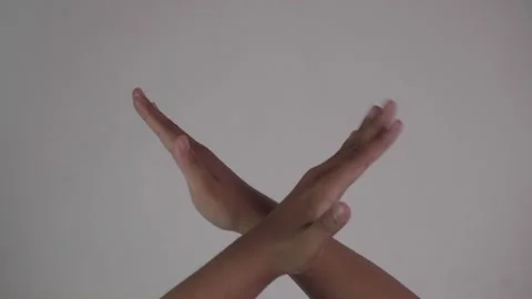 Hand Gesture, refusal gesture Stock-Footage 313229570