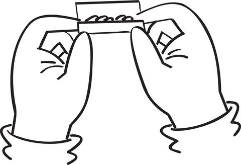 Hand gesture rolling a cigarette or tobacco Stock-Illustration