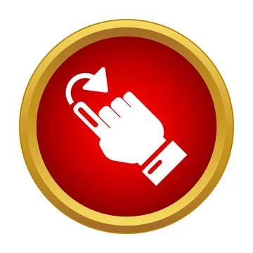 Hand gesture rotating or refreshing, back movement icon Stockillustratie