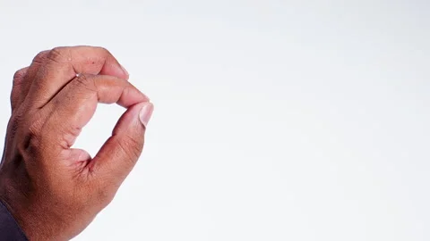 Hand Gesture Rubbing Finger Tips Vídeo Stock 248700479