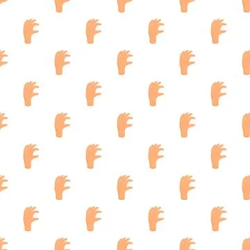 Hand gesture seamless pattern for grabbing or measuring Stock Illustration