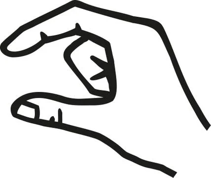 Hand gesture showing small size Stock Illustration