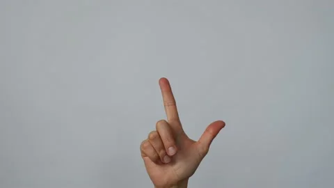 Hand gesture showing speed test with finger Stock Footage 238355165