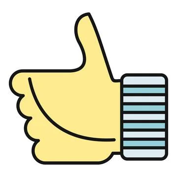 Hand gesture showing thumbs up line concept Stock-Illustration