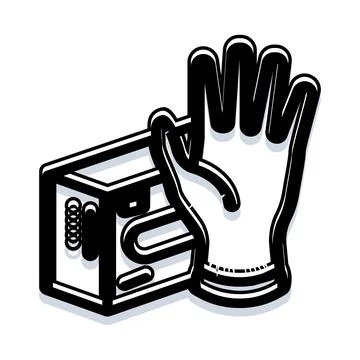 Hand gesture showing welding working safety Stockillustratie