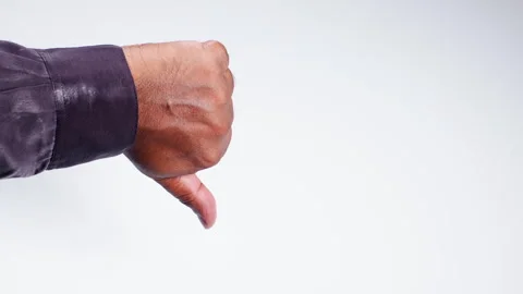 Hand Gesture shows Thumbs Down Stock Footage 248699218