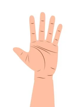 Hand gesture sign vector. ounting on fingers. Wrist icons with finger count Illustrazione stock