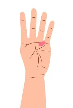 Hand gesture sign vector. ounting on fingers. Wrist icons with finger count Illustrazione stock