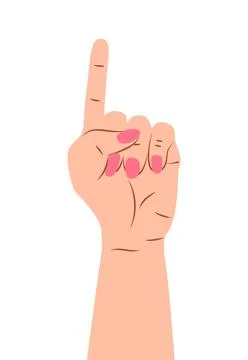 Hand gesture sign vector. ounting on fingers. Wrist icons with finger count Stock Illustration