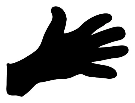 Hand gesture silhouette vector symbol icon design. Stock Illustration